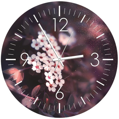 Dekoratīvais sienas pulkstenis Ar maziem baltiem ziediņiem Home Trends