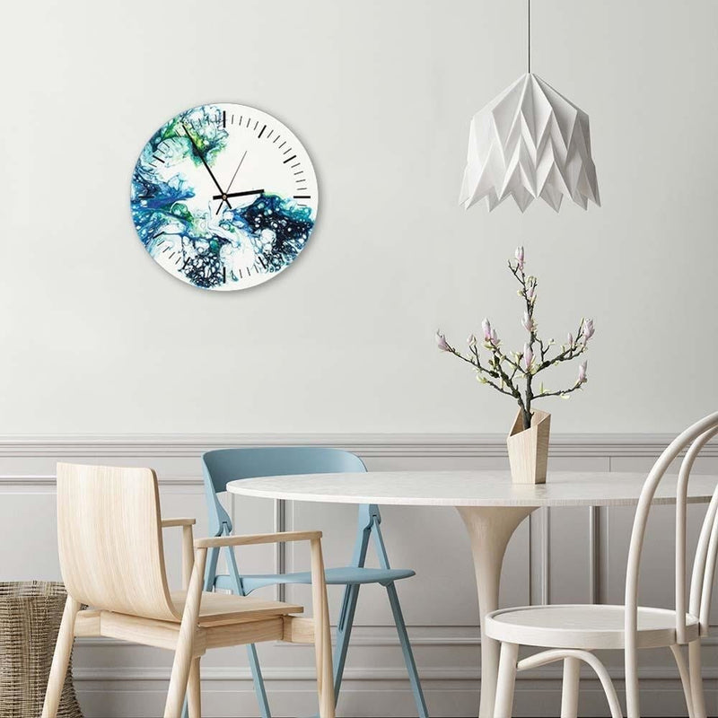 Dekoratīvais sienas pulkstenis Ar zilu marmoru Home Trends