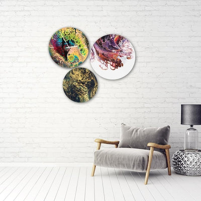 Dekoratīvais sienas pulkstenis Krāsains marmors (treša versija) Home Trends