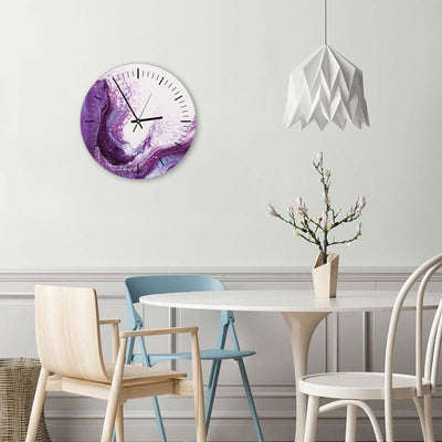 Dekoratīvais sienas pulkstenis Violets marmors Home Trends