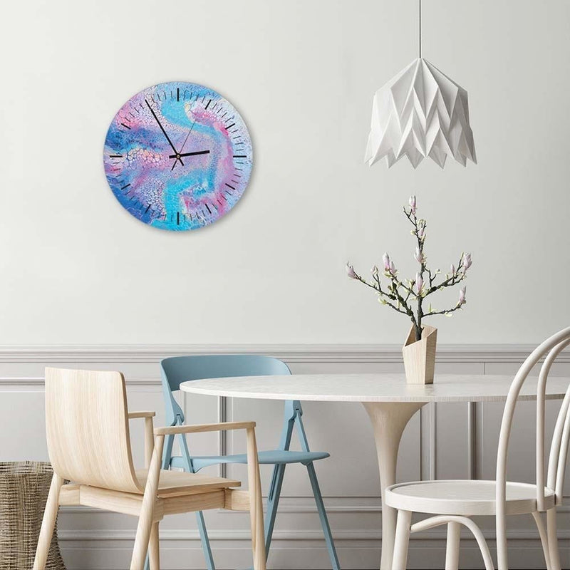 Dekoratīvais sienas pulkstenis Zils marmors Home Trends