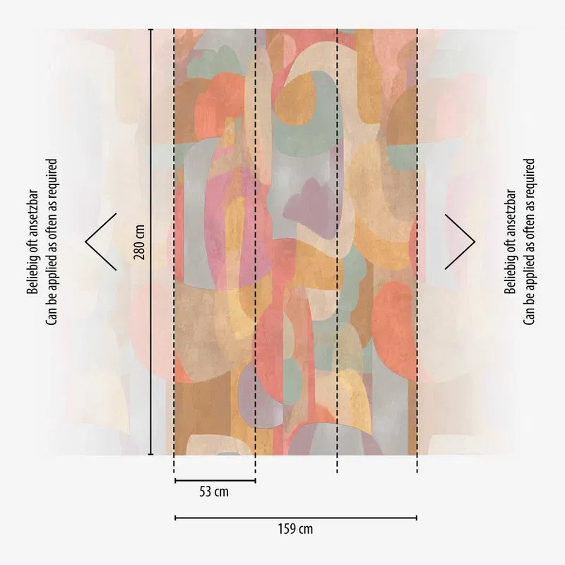 Dekoratīvas tapetes ar abstraktu rakstu | oranža, brūna, sarkana | 3011637 AS Creation