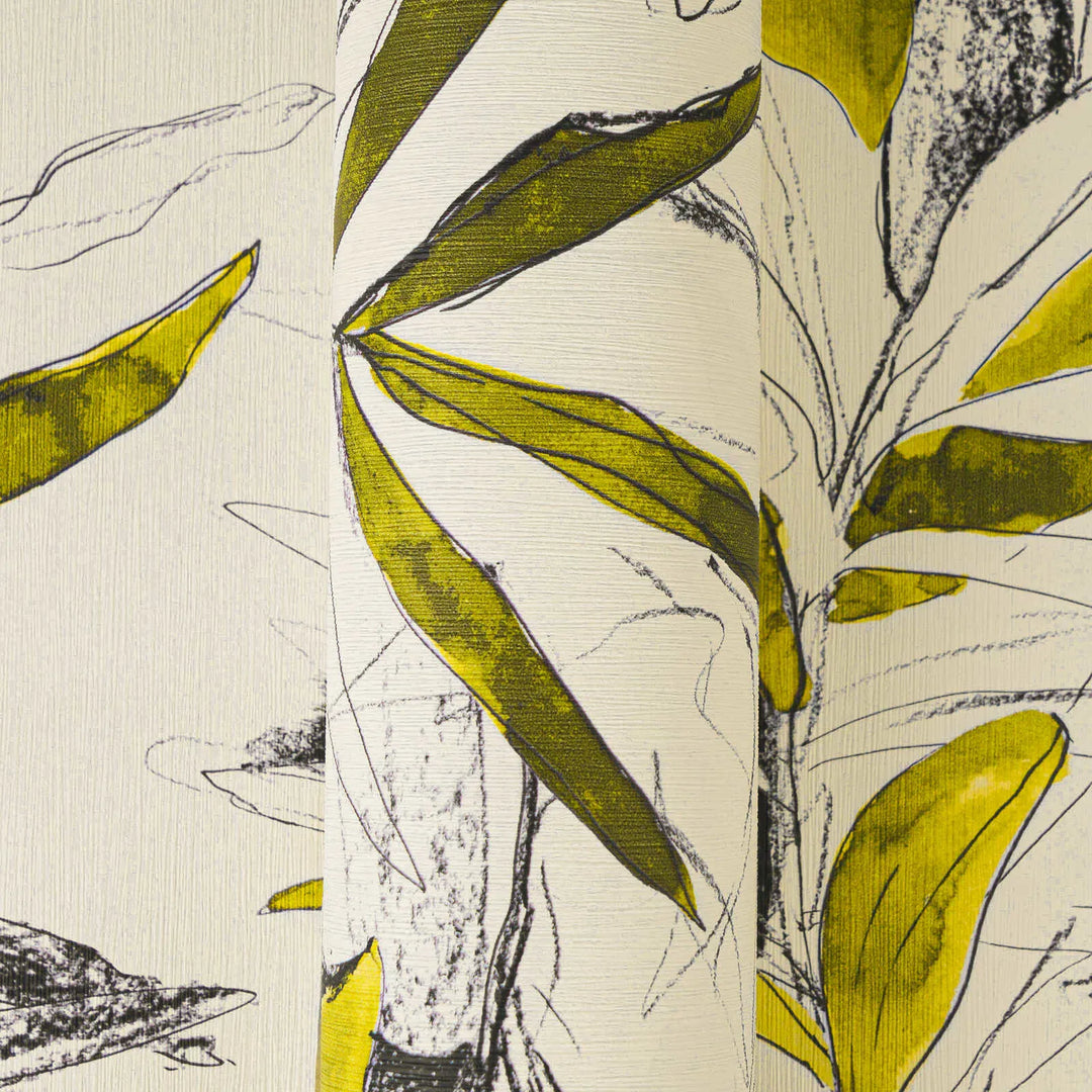 Dekoratīvas tapetes ar dzīvīgu lapu motīvu - zaļas - 3012503 AS Creation