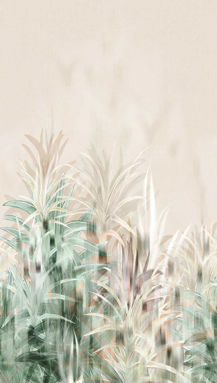 Dekoratīvas tapetes ar izsmalcinātiem pļavas un zāles motīviem uz gaiša fona | 3011643 AS Creation