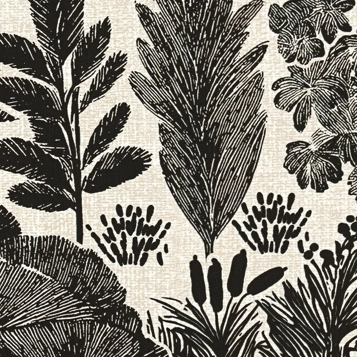 Dekoratīvas tapetes ar koku ainavu, melnbaltas - 3012455 AS Creation