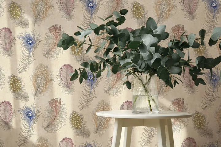 Dekoratīvas tapetes ar krāsainām spalvām - 3012472 AS Creation