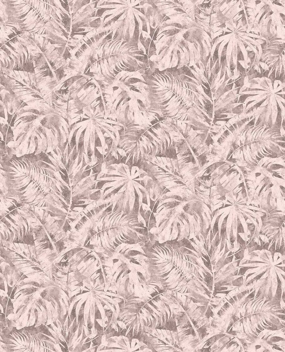 Dekoratīvas tapetes ar palmu lapām  rozā krāsā | 3011641 AS Creation