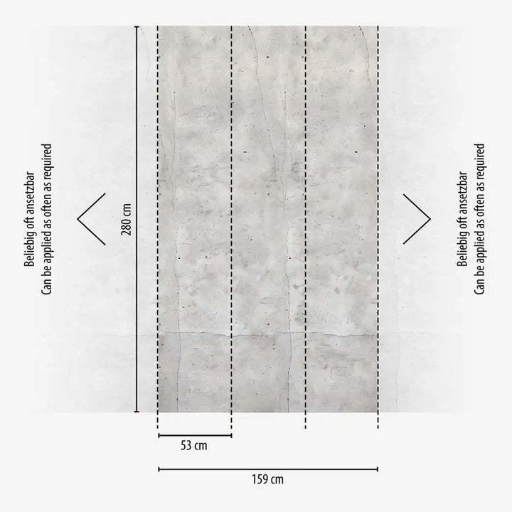 Dekoratīvas tapetes ar reālistisku betona izskatu pelēkā krāsā | 3012000 AS Creation