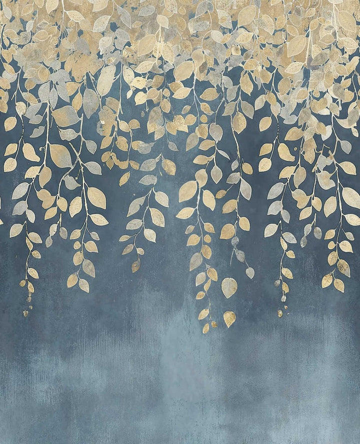 Dekoratīvas tapetes ar zelta ziedu zariem uz maiga krāsu gradienta | 3011622 AS Creation