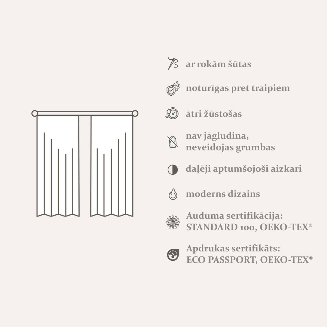 Dekoratīvie Dienas un nakts aizkari - - Jūgendstila lapas zelta krāsā, 147143 Tapetenshop.lv