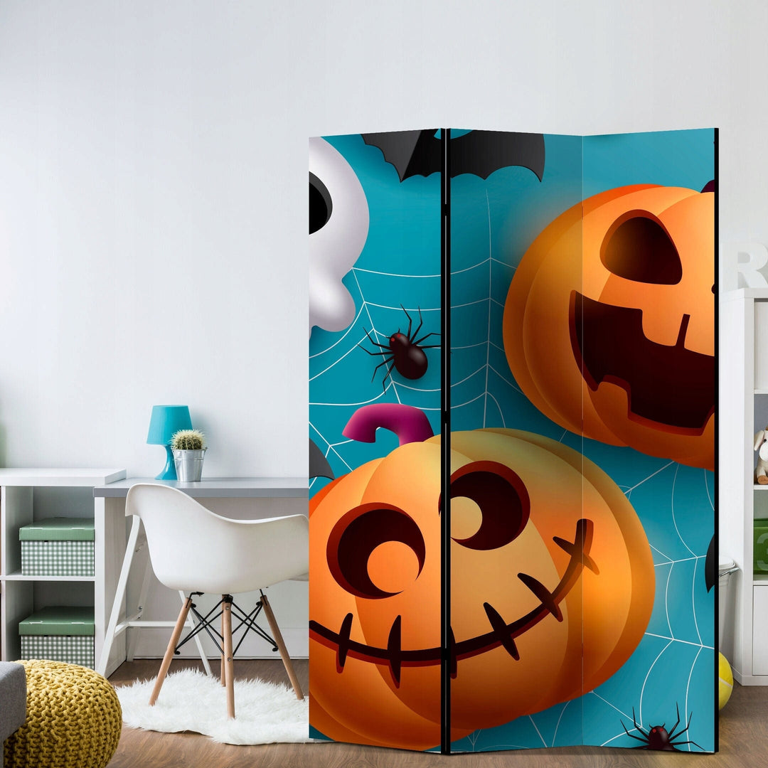 Dekoratīvs divpusējs aizslietnis, 135x172, Jautrais Helovīns" (Zilā krāsā) L-ART
