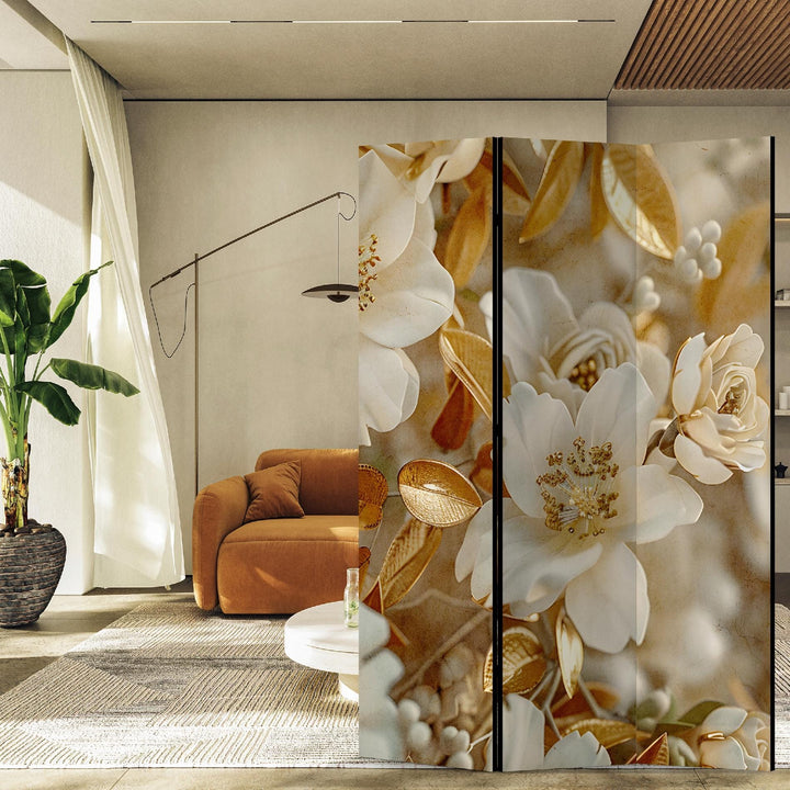 Dekoratīvs divpusējs aizslietnis - 135x172, Zelta ziedu dārzs L-ART