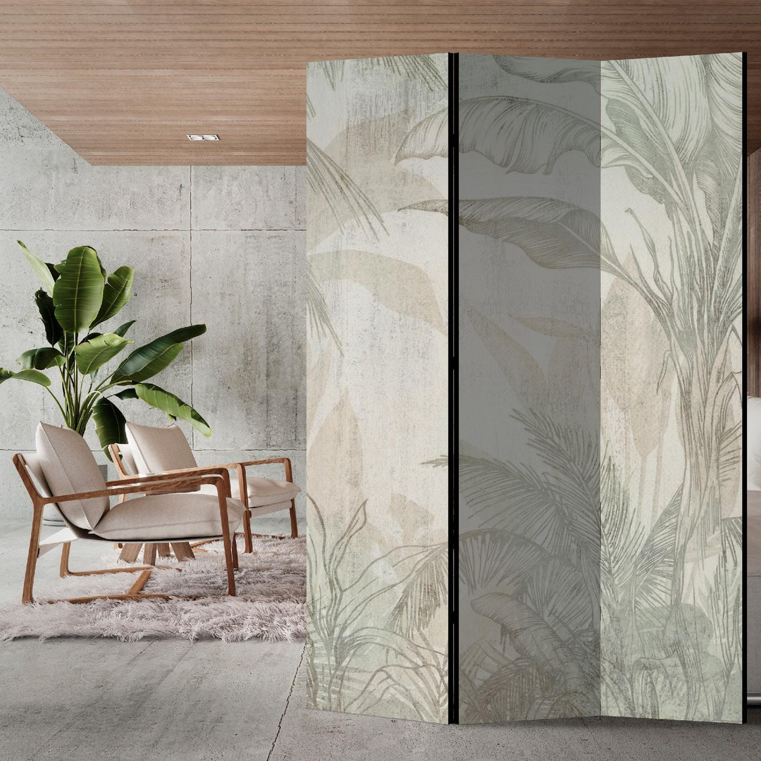 Dekoratīvs istabas aizslietnis, divpusējs, 135x172, Tropu lapas (Boho stils) L-ART