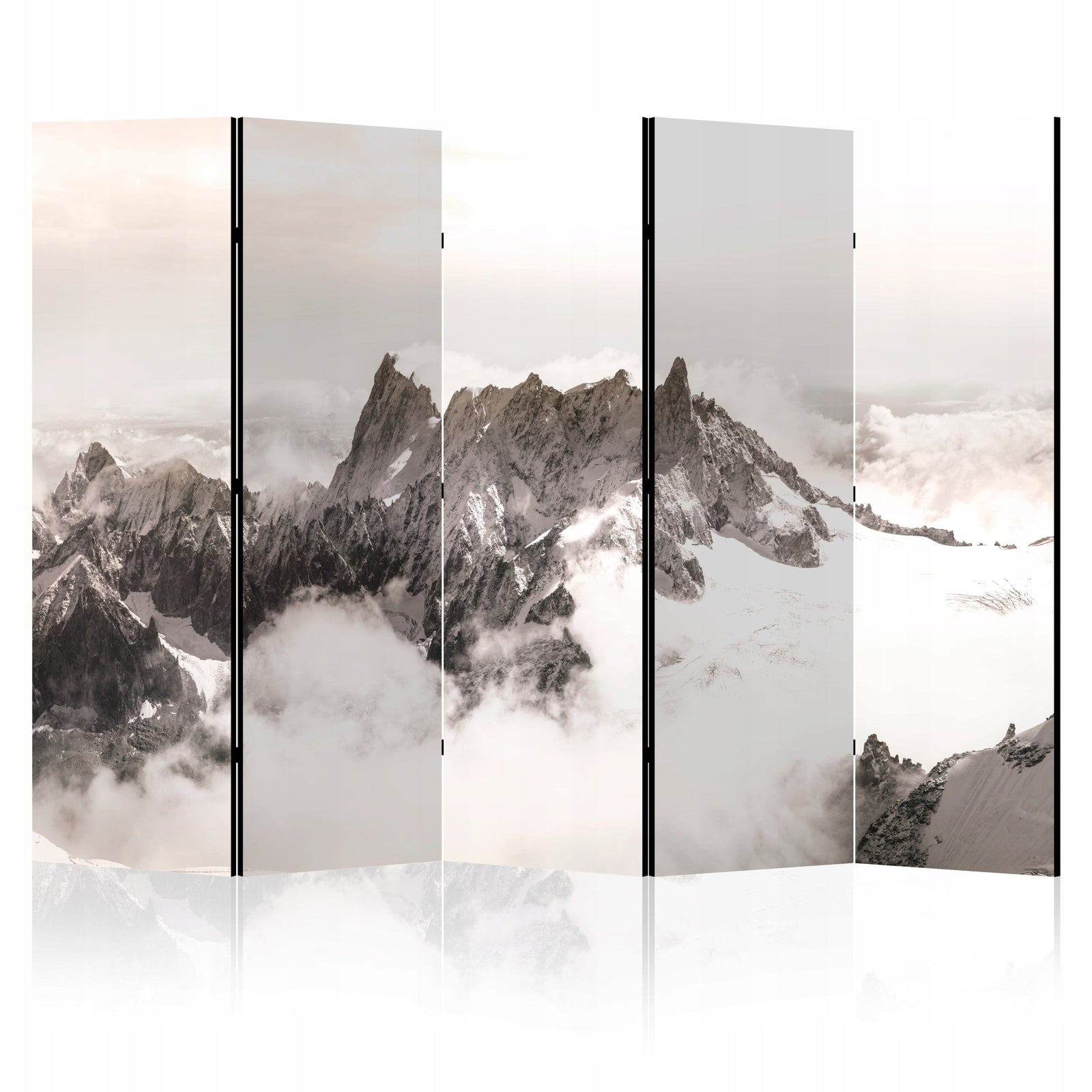 Dekoratīvs istabas aizslietnis, divpusējs 225x172, Kalnu ainava (Sēpija) L-ART