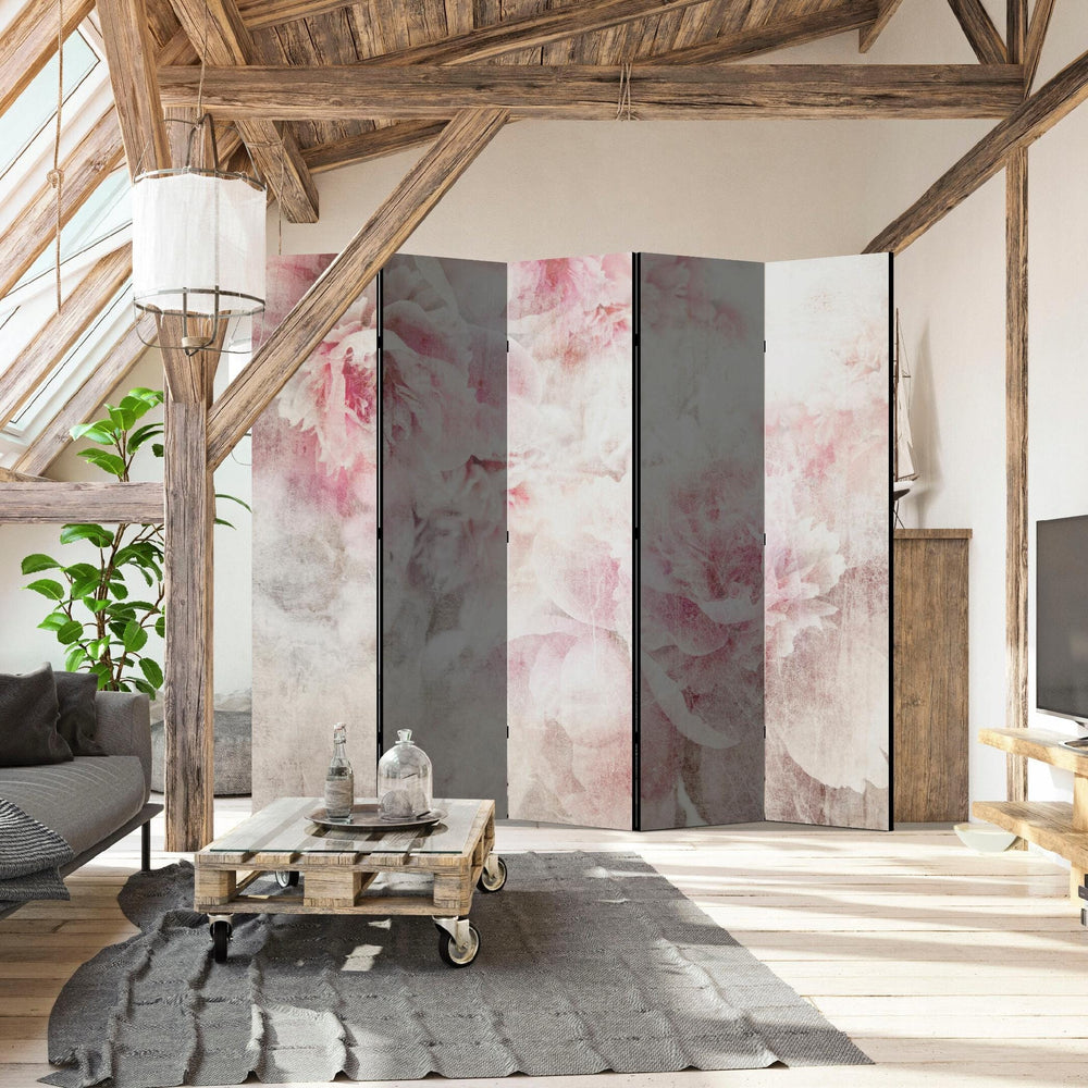 Dekoratīvs istabas aizslietnis, divpusējs, 225x172, ziedi rozā toņos vintāžas stilā L-ART