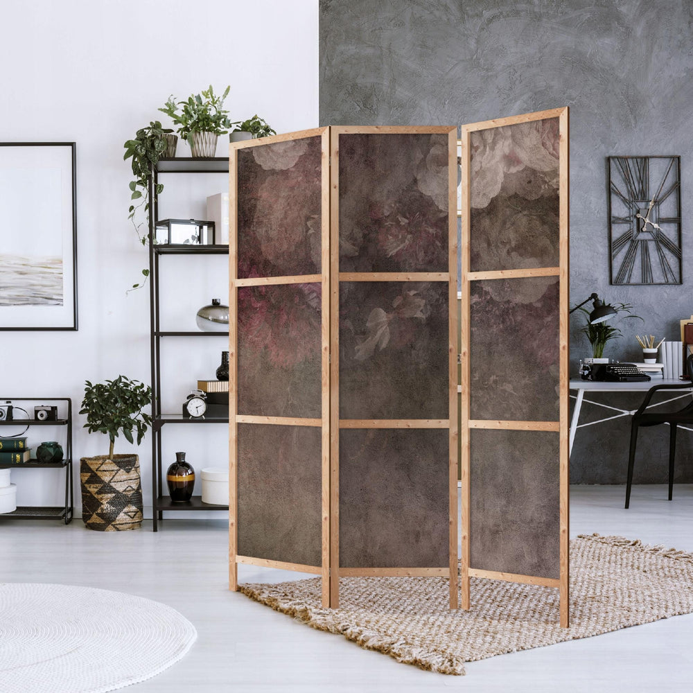 Dekoratīvs japāņu aizslietnis, vienpusējs 135x172, Tumši sarkanas rozes uz tumša fona L-ART