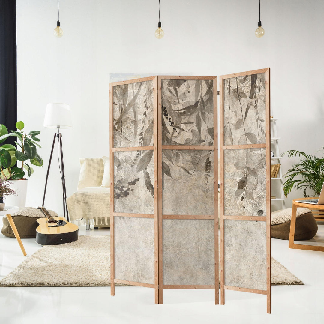 Dekoratīvs japāņu aizslietnis, vienpusējs 135x172, Vītolu zari (bēšā krāsā) L-ART