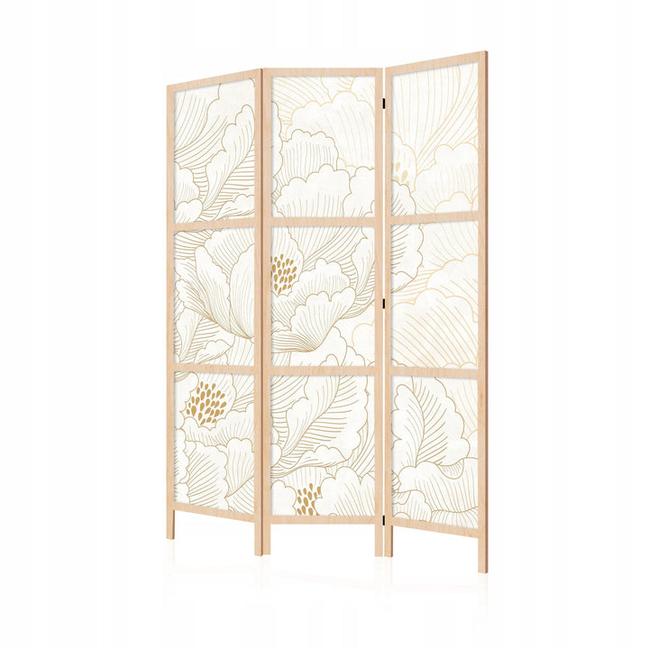 Dekoratīvs japāņu aizslietnis, vienpusējs 135x172, Zelta ziedu kontūri L-ART