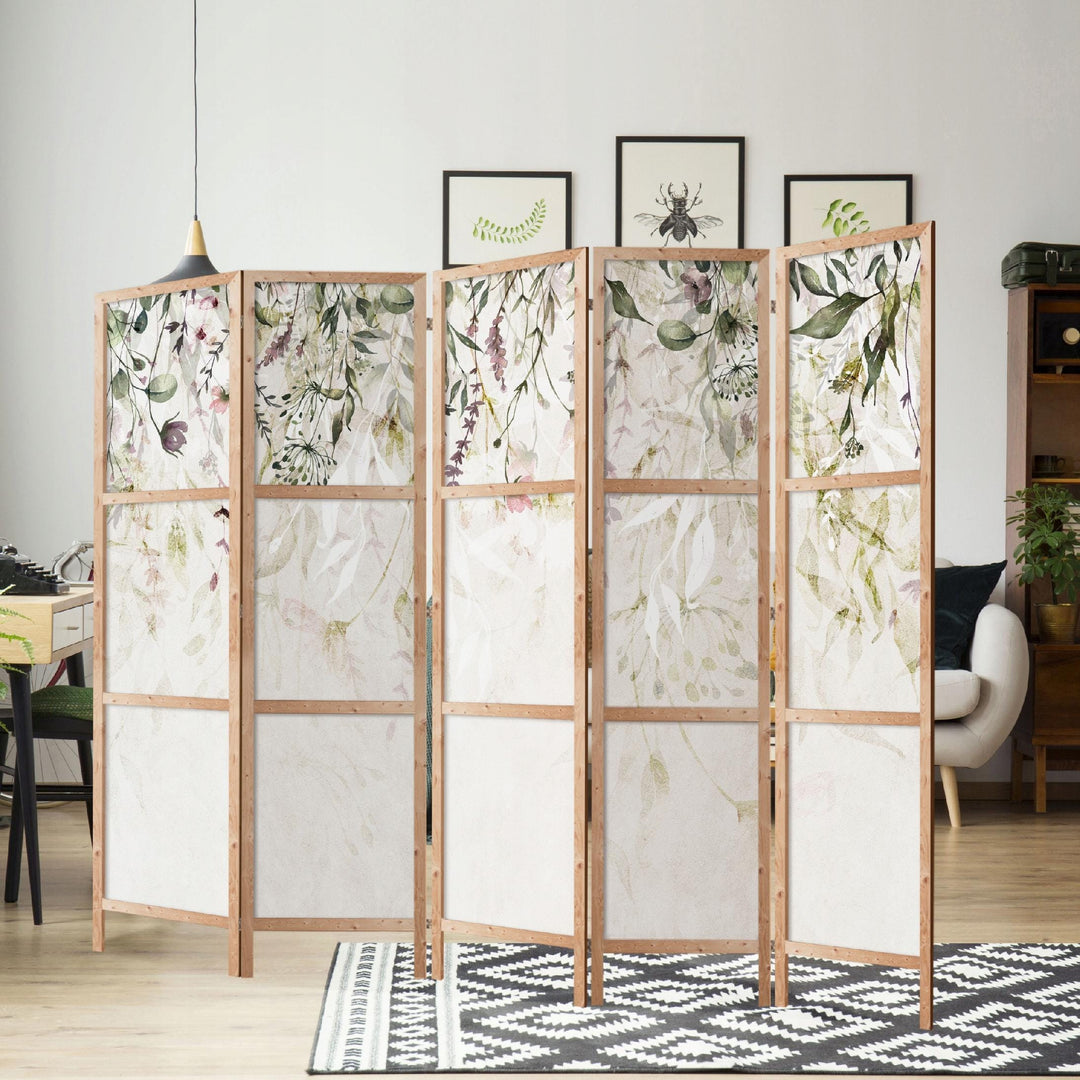 Dekoratīvs japāņu aizslietnis, vienpusējs 225x172, Pavasara dārzs ar īpaši vieglu un gaisīgu noskaņu L-ART