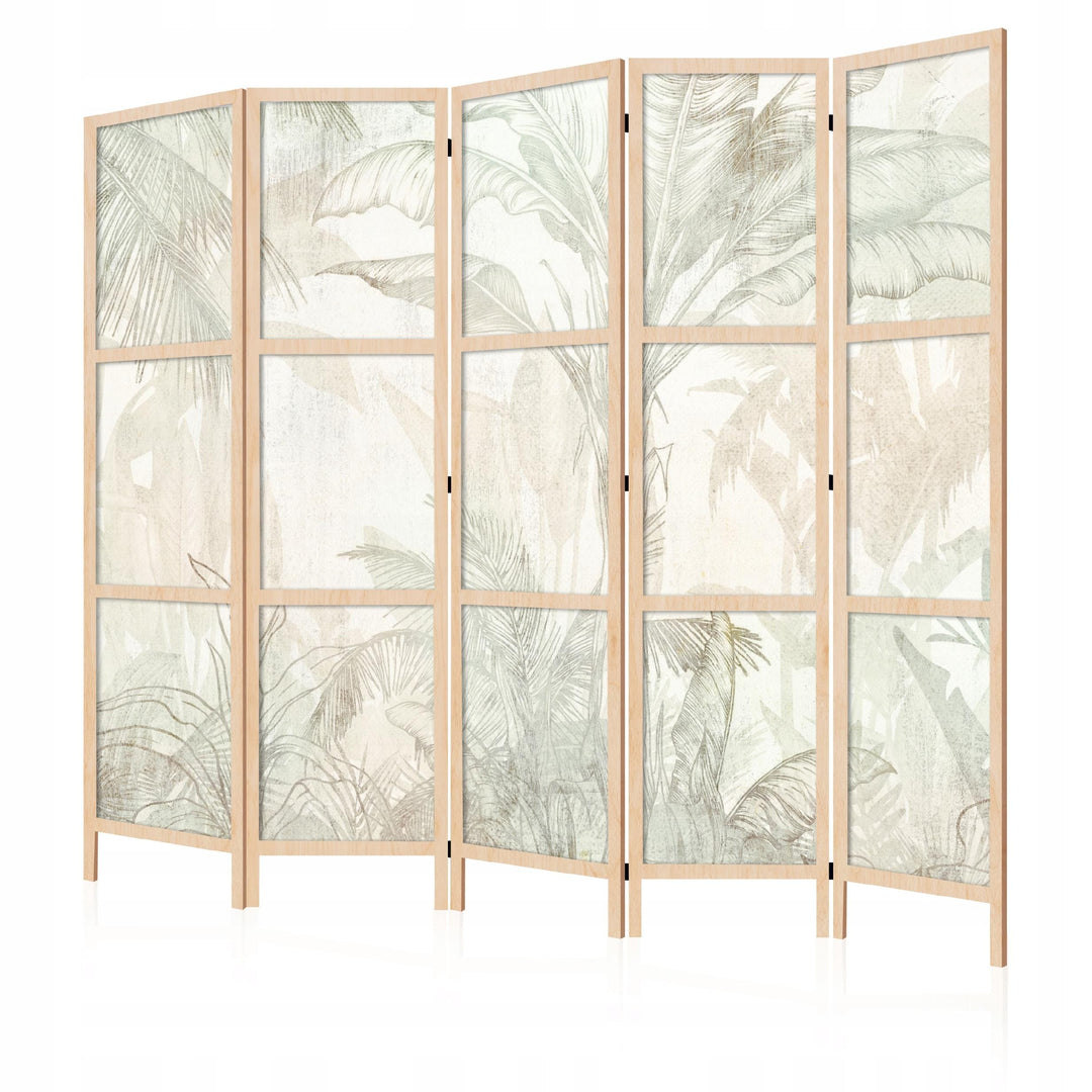 Dekoratīvs japāņu aizslietnis, vienpusējs 225x172, Tropu dārzs bēšos toņos L-ART