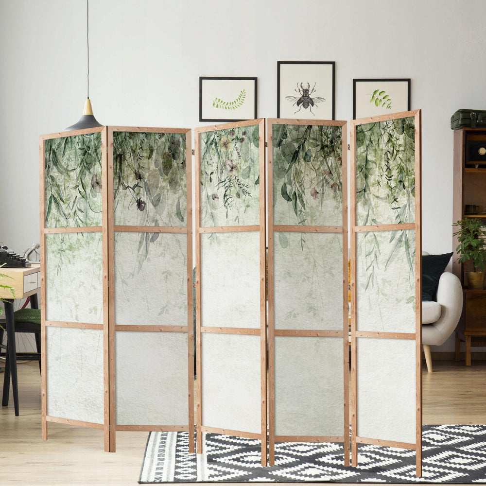 Dekoratīvs japāņu aizslietnis, vienpusējs 225x172, Zaļais dārzs (akvarelis) L-ART
