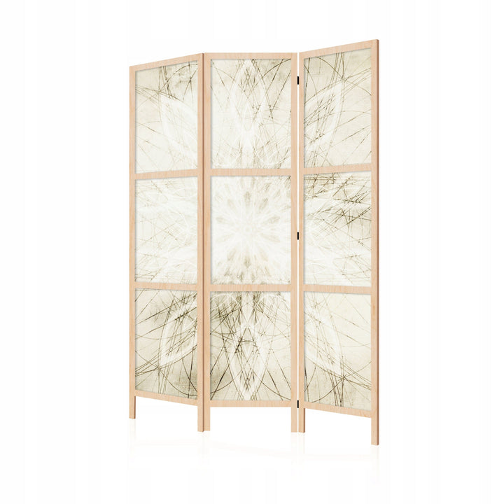 Dekoratīvs vienpusējs japāņu aizslietnis 135x172, Gaišā mandala (krēmkrāsā) L-ART