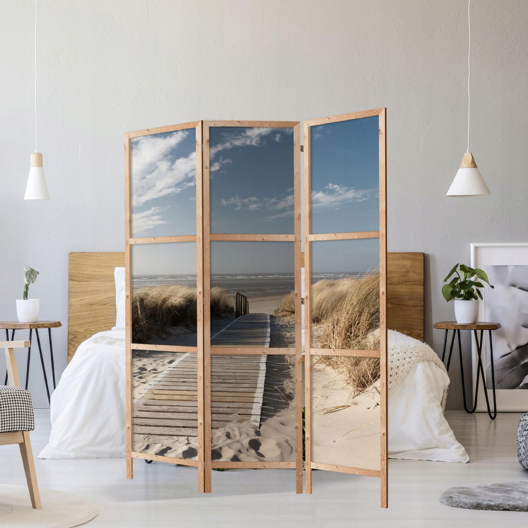 Dekoratīvs vienpusējs japāņu aizslietnis 135x172, Saulainā jūras piekraste L-ART