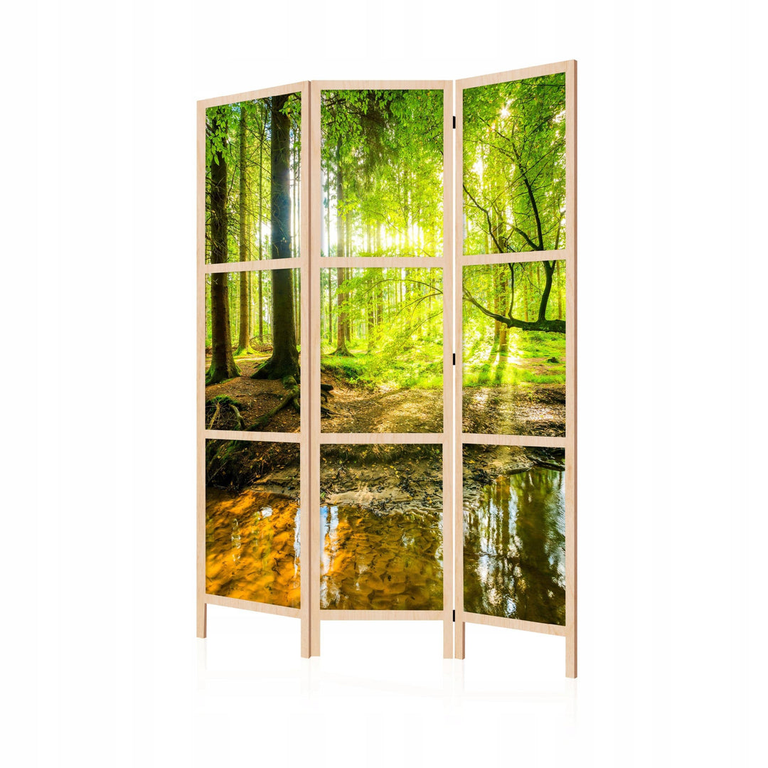 Dekoratīvs vienpusējs japāņu aizslietnis 135x172, Saulainais meža strauts L-ART