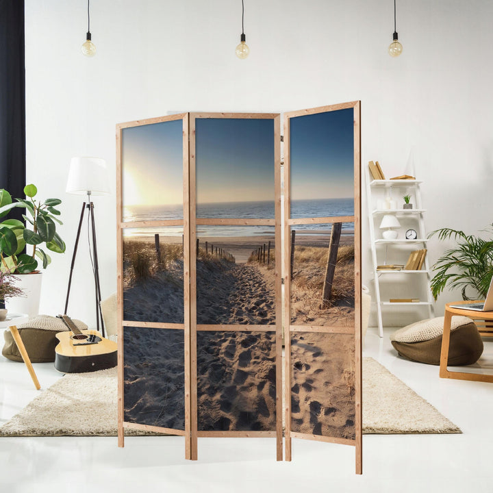 Dekoratīvs vienpusējs japāņu aizslietnis 135x172, Saulriets pie jūras L-ART