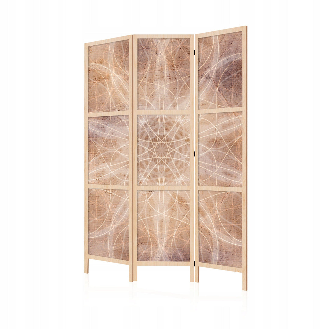 Dekoratīvs vienpusējs japāņu aizslietnis 135x172, Terakotas mandala (Silti brūnie toņi) L-ART