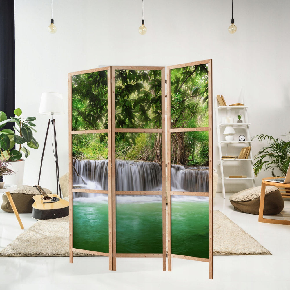Dekoratīvs vienpusējs japāņu aizslietnis 135x172, Tropu ūdenskritums L-ART