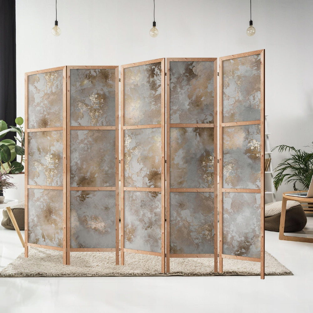 "Abstraktais akmens" – Pelēks ar zeltu L-ART