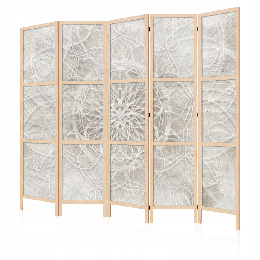 Aizslietnis "Pelēkā Mandala" – Dekoratīvs Telpas Dalītājs L-ART