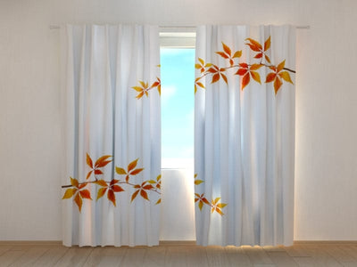 Day and night curtains - Colourful autumn branches Digital Textile