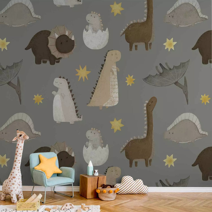 Fototapetai - Juros periodo dinozaurai tarp žvaigždžių, 149232