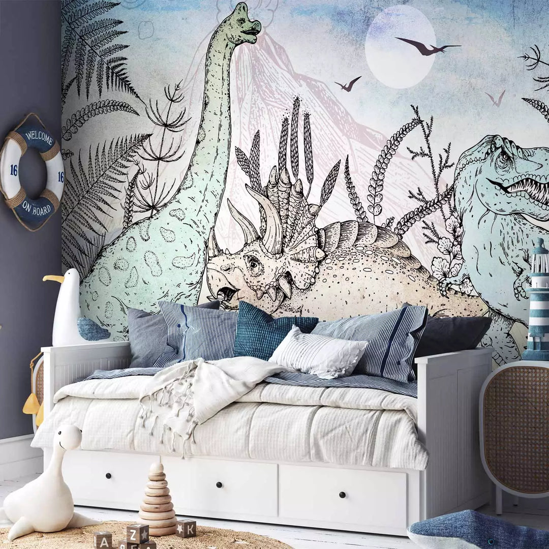 Fototapeet - Triceratops, Tyrannosaurus ja Diplodocus, 149239