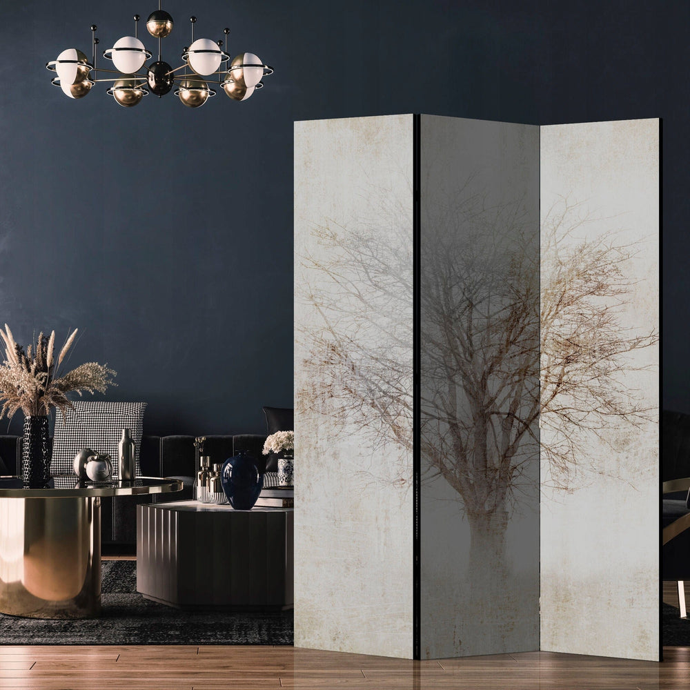 Divpusējs aizslietnis, 135x172, Koka siluets (Sepia toņos) L-ART