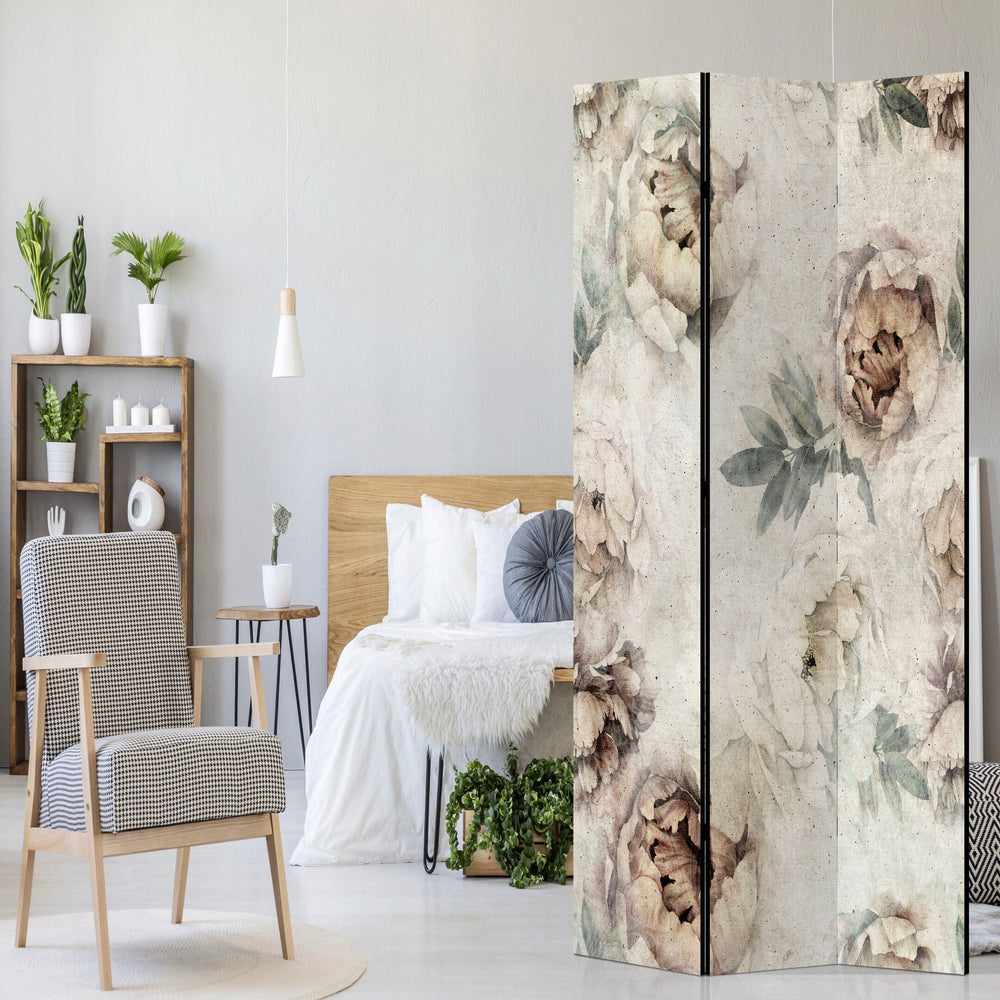 Divpusējs aizslietnis, 135x172, Peoniju dārzs vintāžas stilā L-ART