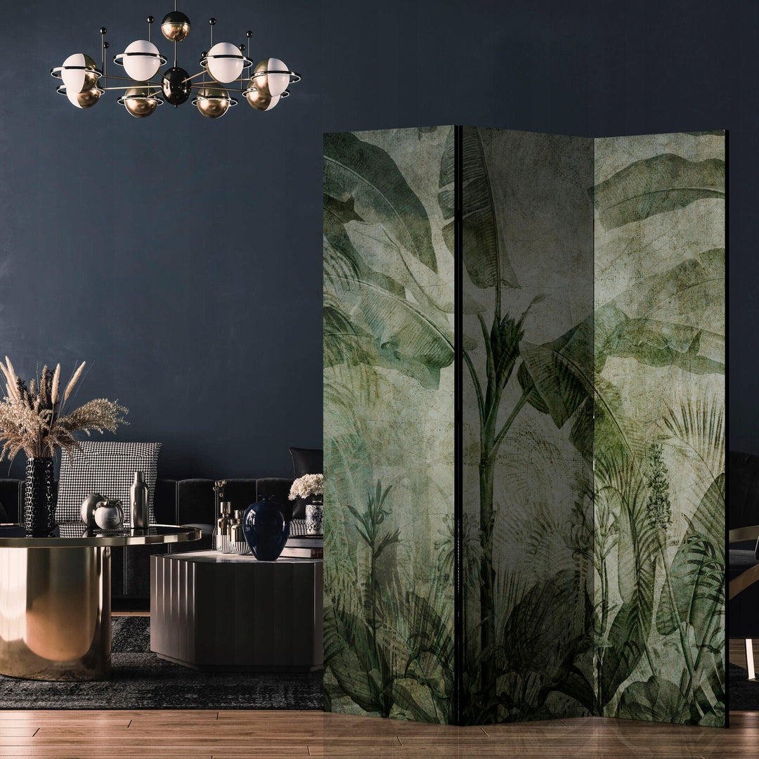 Divpusējs aizslietnis, 135x172, Zaļas tropiskas lapas L-ART
