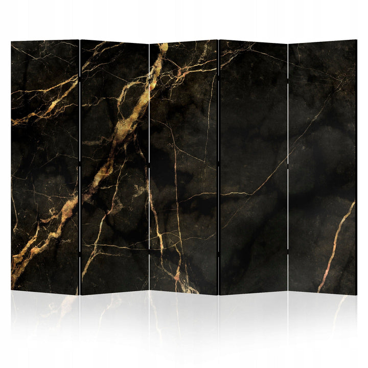 Divpusējs aizslietnis, 225x172, Melns marmors ar zelta elementiem L-ART