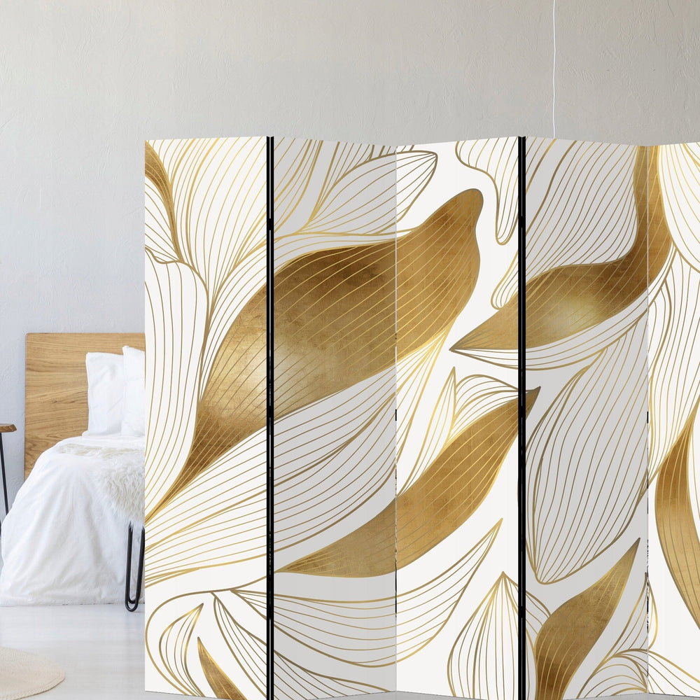 Divpusējs aizslietnis, 225x172, Stilizētas zelta lapas, grezns un māksliniecisks L-ART