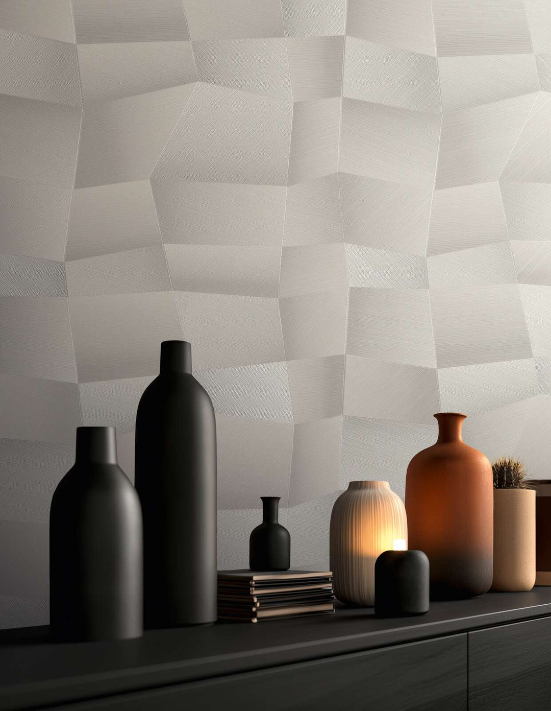 Dizaina tapetes ar 3D faktūru - pelēkas - 3012644 AS Creation