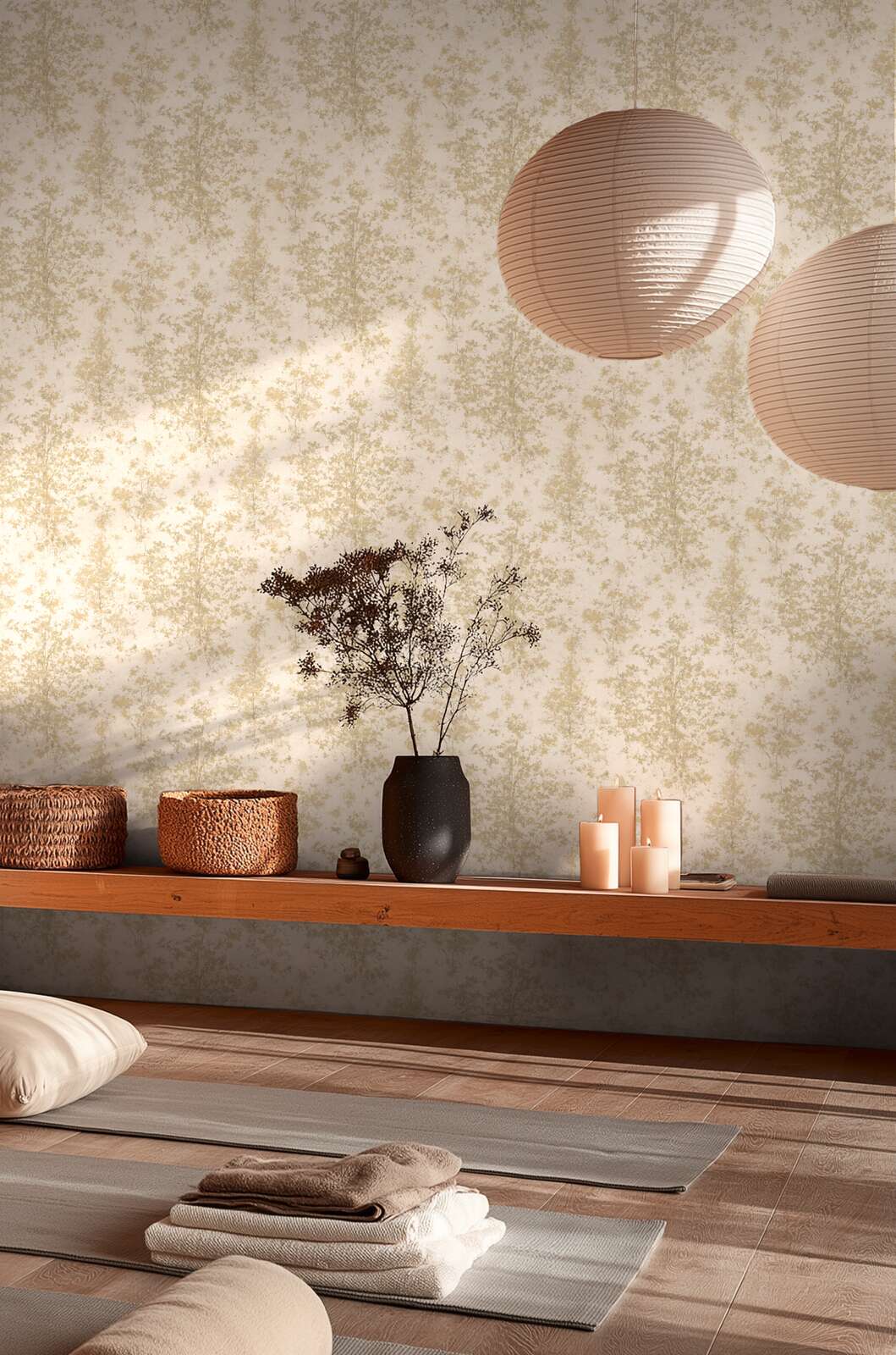 Dizaina tapetes ar smalku teksturētu struktūru - krēmkrāsa - 3012702 AS Creation