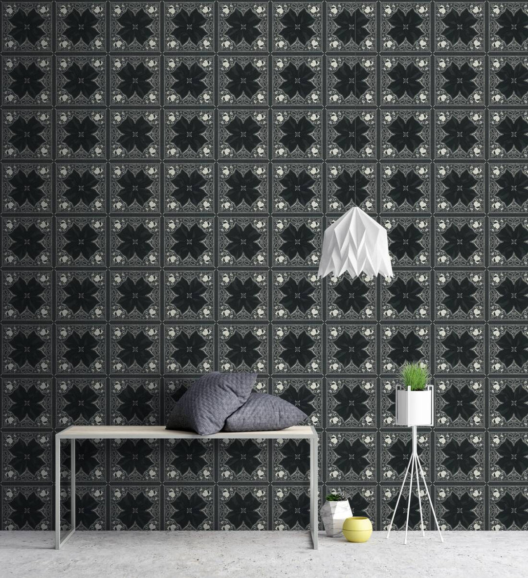 Dizaina tapetes Karl Lagerfeld ar rakstu, melnbaltas, 378452 AS Creation