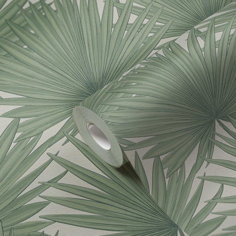 Jungle style wallpaper - green, white, 1373365 AS Creation