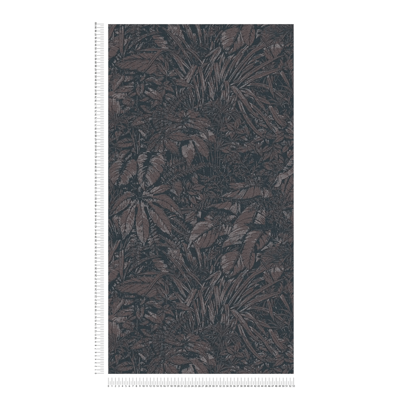 Džiunglių tapetai su šviesia tekstūra juodos spalvos, 1404525 AS Creation