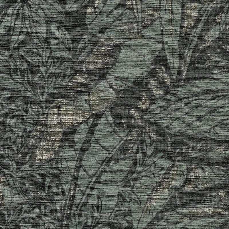 Jungle wallpaper with light texture in dark shades, 1404524 AS Creation
