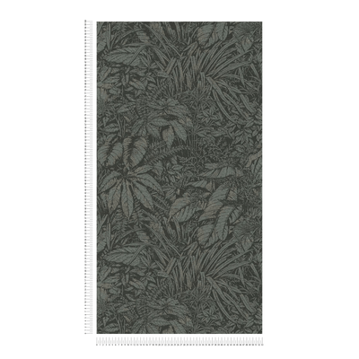 Jungle wallpaper with light texture in dark shades, 1404524 AS Creation