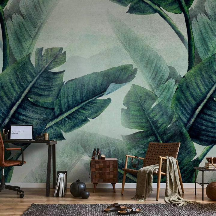 Fototapetes - Tropu lapas zaļā krāsā - 135975