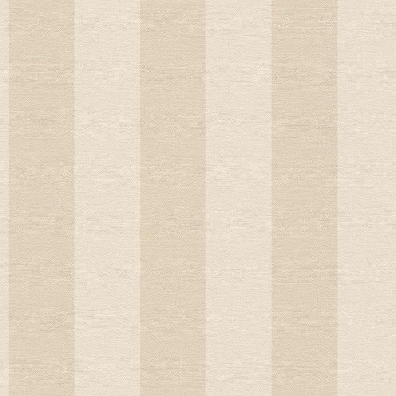 Ekologiški dryžuoti tapetai be PVC: smėlio spalvos - 1363134 AS Creation